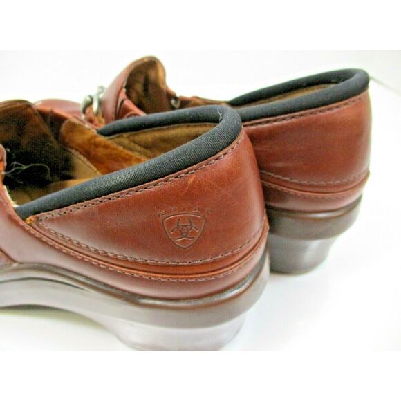 Ariat Womens Size 8 B Brown Leather Horsebit Clog Mule Slip On Shoes 93628 - Picture 7 of 10